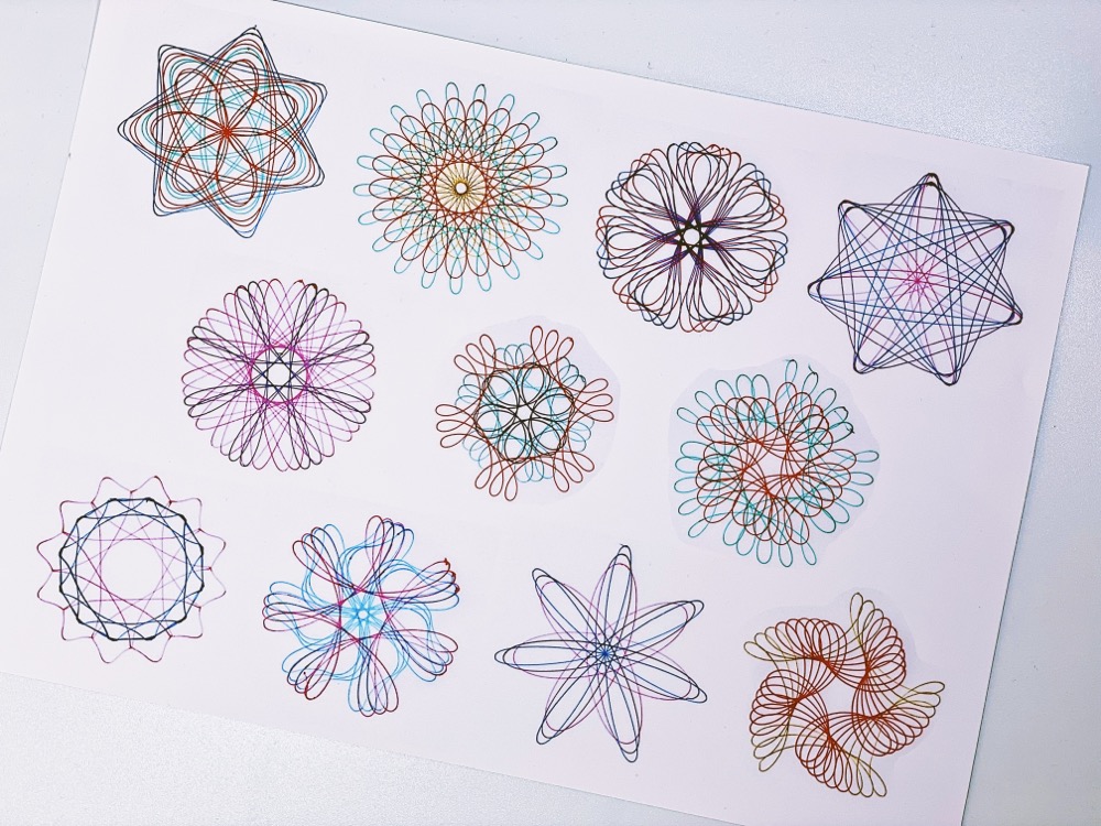 スピログラフ「もどき」で描いた模様